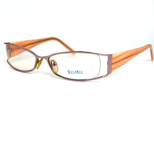 Seemee Eyeglasses Frame Women Orange Pink Metal Rectangular 52-16 H14389